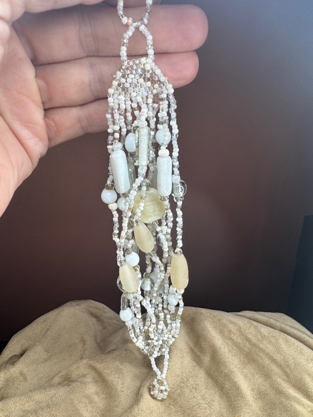Beaded Multi-Strand Natural Tone Women's Bracelet